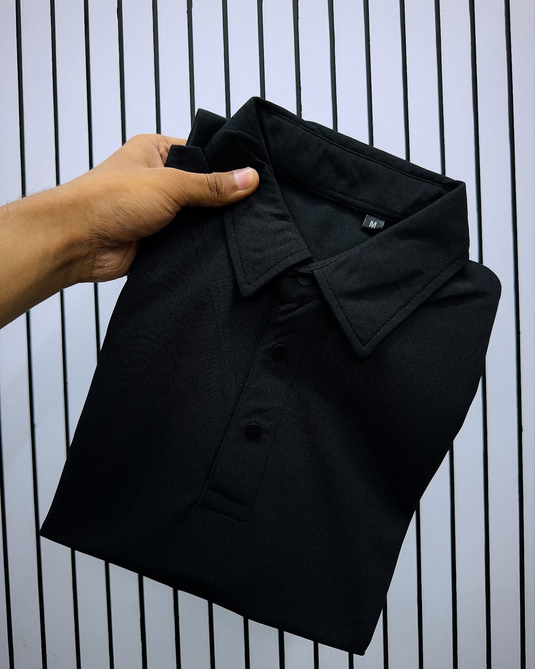 Midnight Black Polo Tee