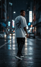 Cottonhedge Skull Graphic Oversized T-Shirt for Men