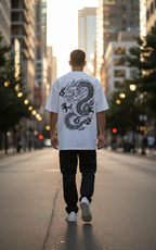 Cottonhedge Dragon Back Oversized T-Shirt For Men