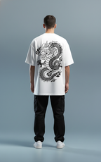 Cottonhedge Dragon Back Oversized T-Shirt For Men