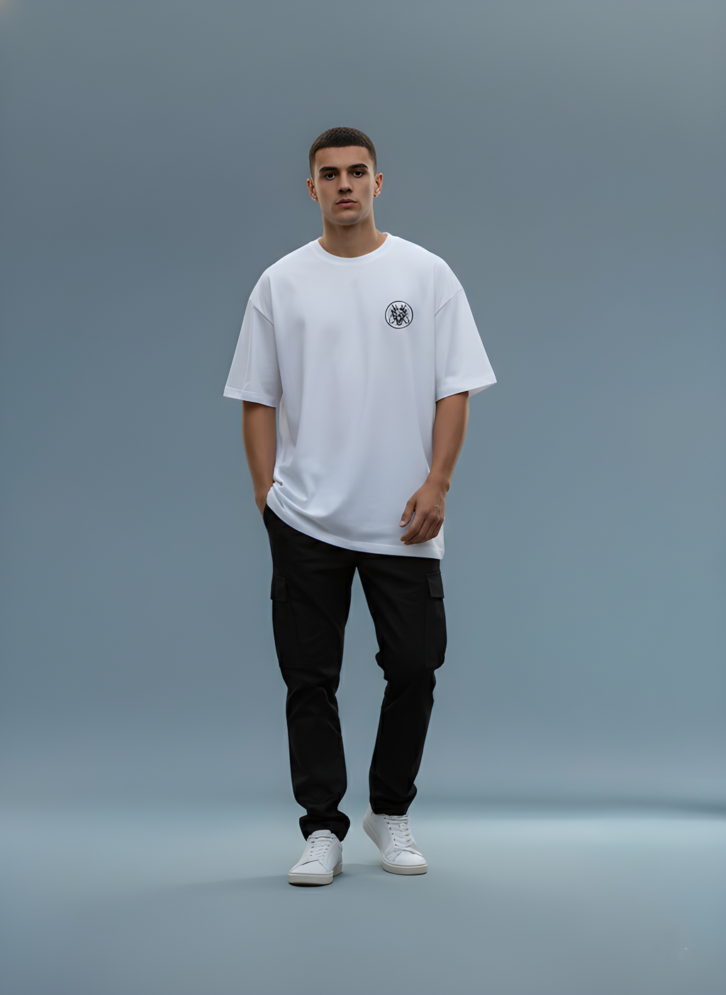 Cottonhedge Dragon Back Oversized T-Shirt For Men