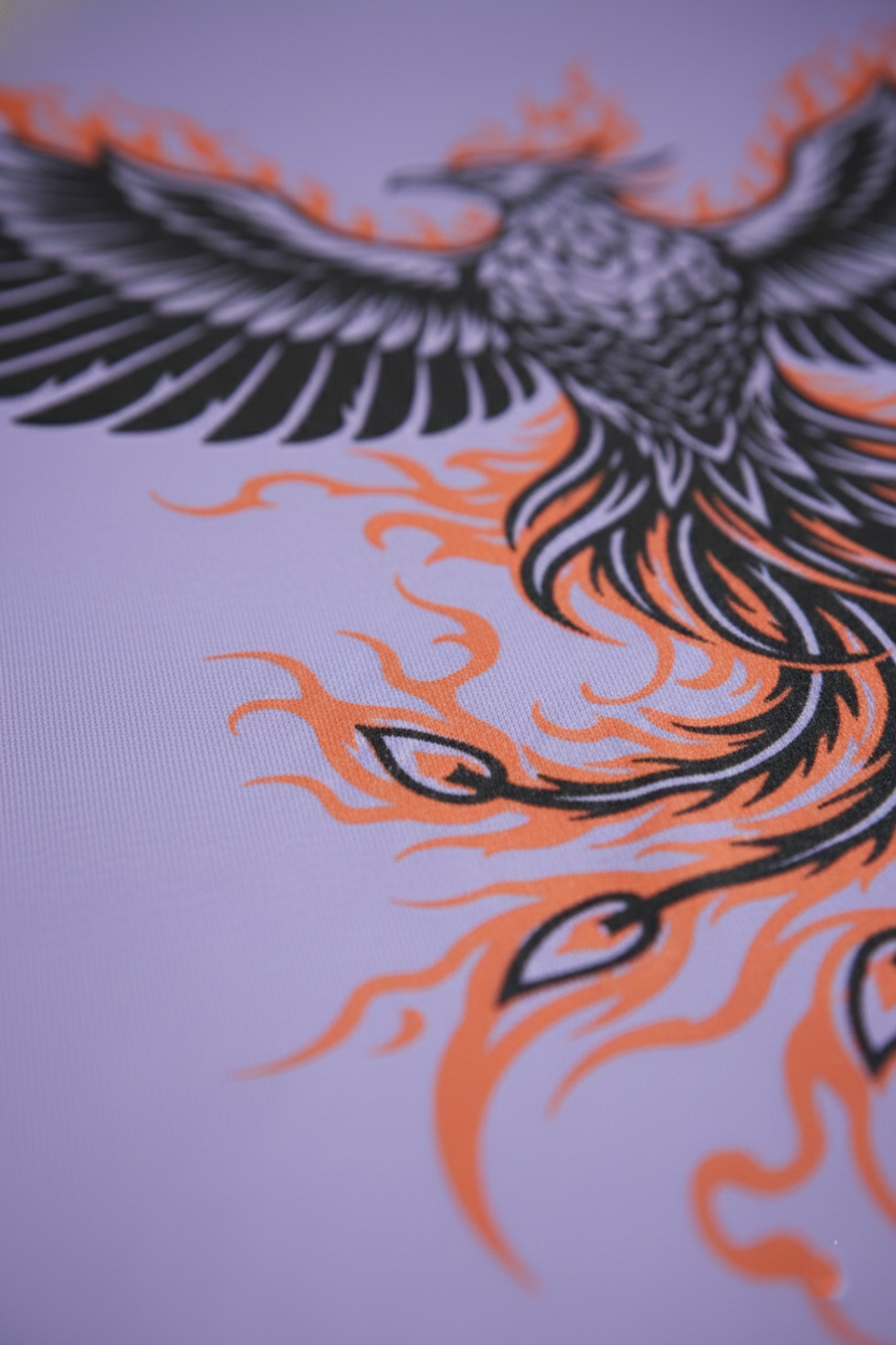 Cottonhedge Phoenix Graphic Oversized T-Shirt for Men