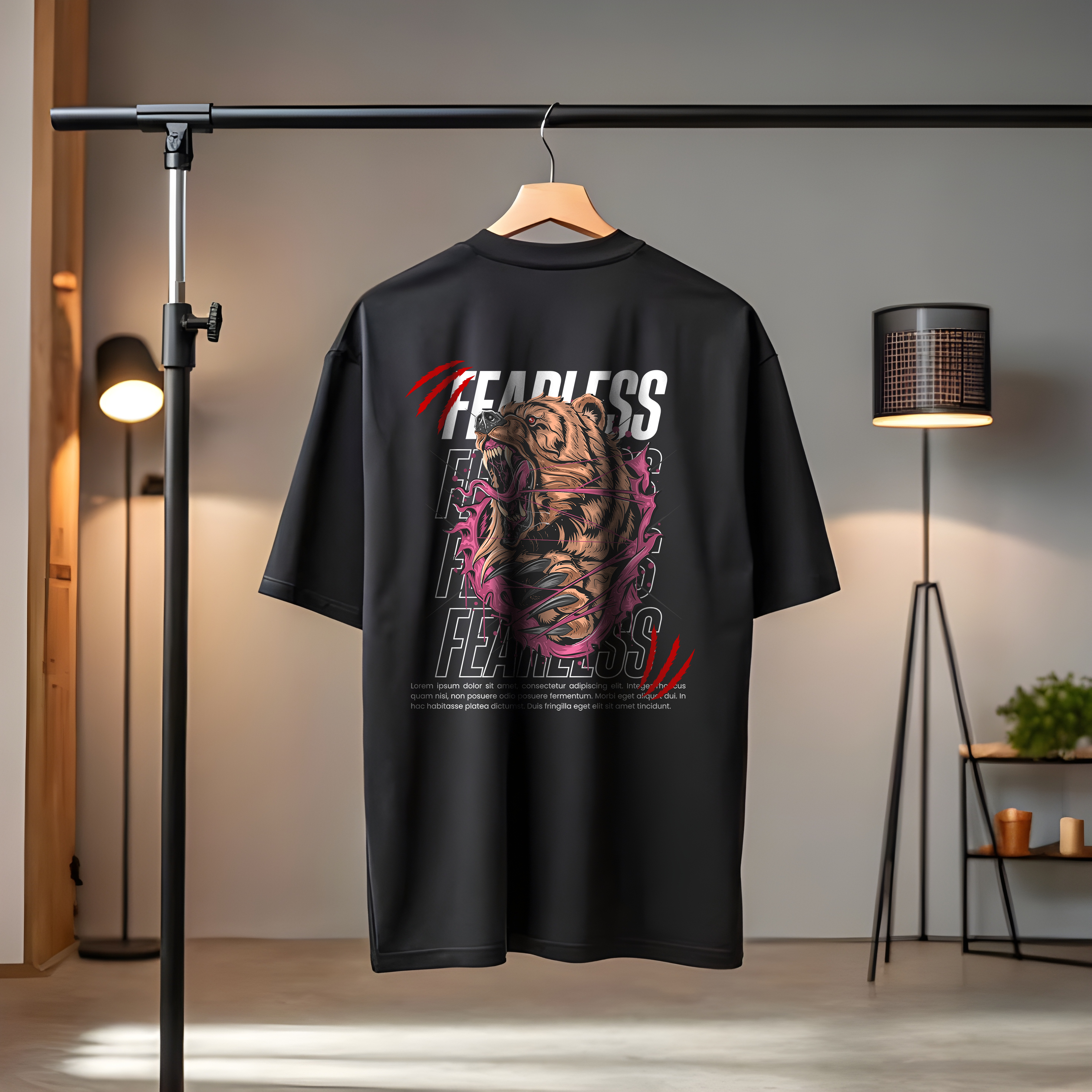 Fearless Lion" Oversized T-Shirt
