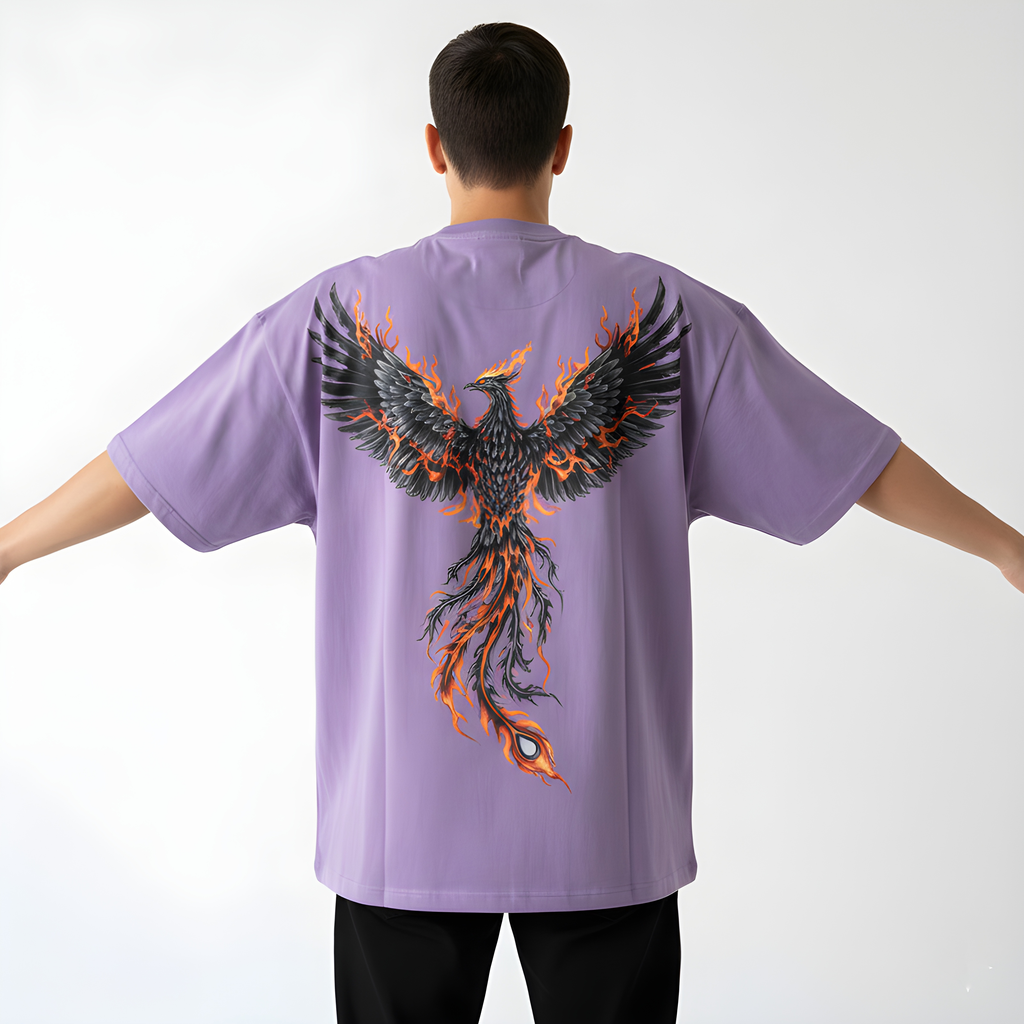 Cottonhedge Inferno Phoenix Oversized T-Shirt for Men