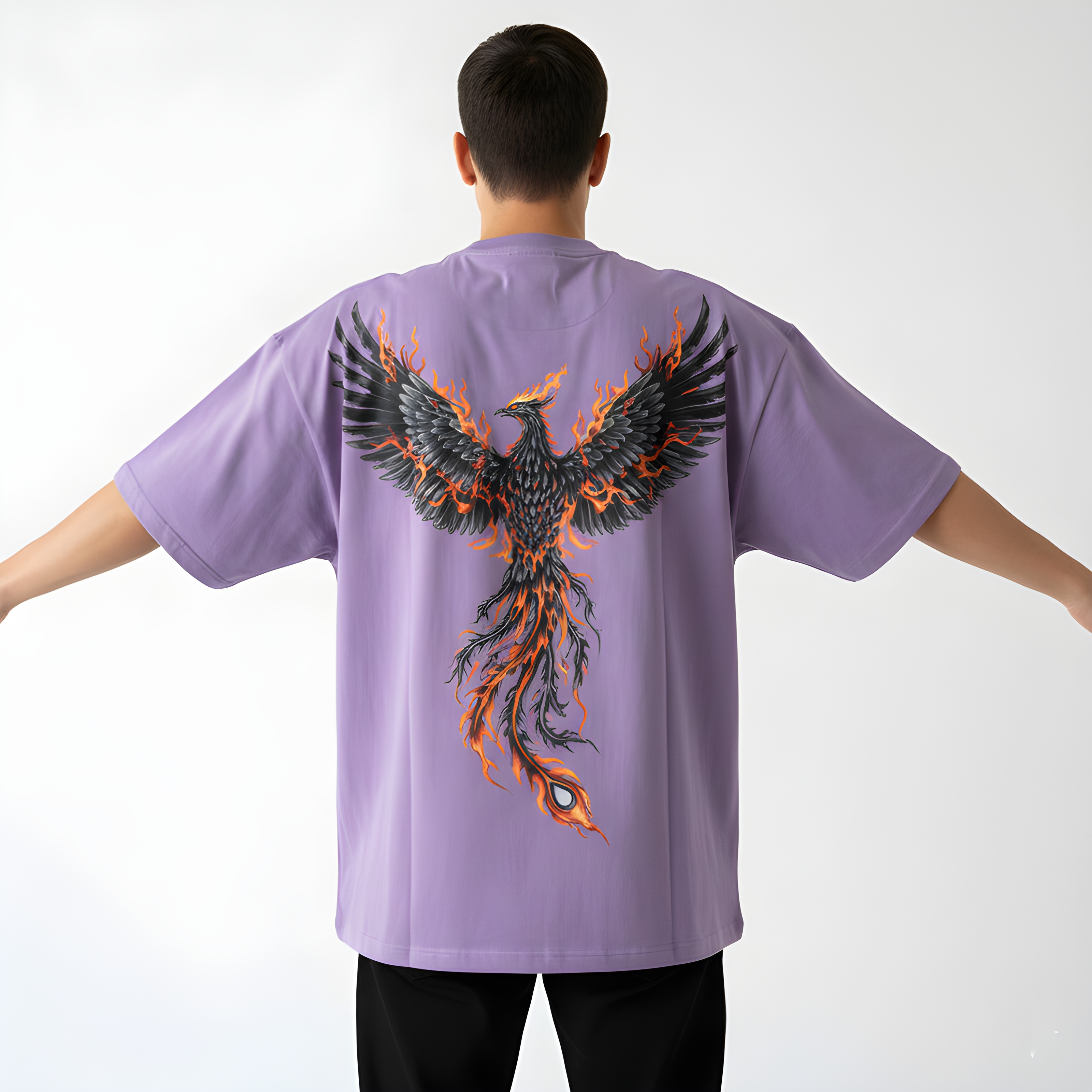 Cottonhedge Inferno Phoenix Oversized T-Shirt for Men