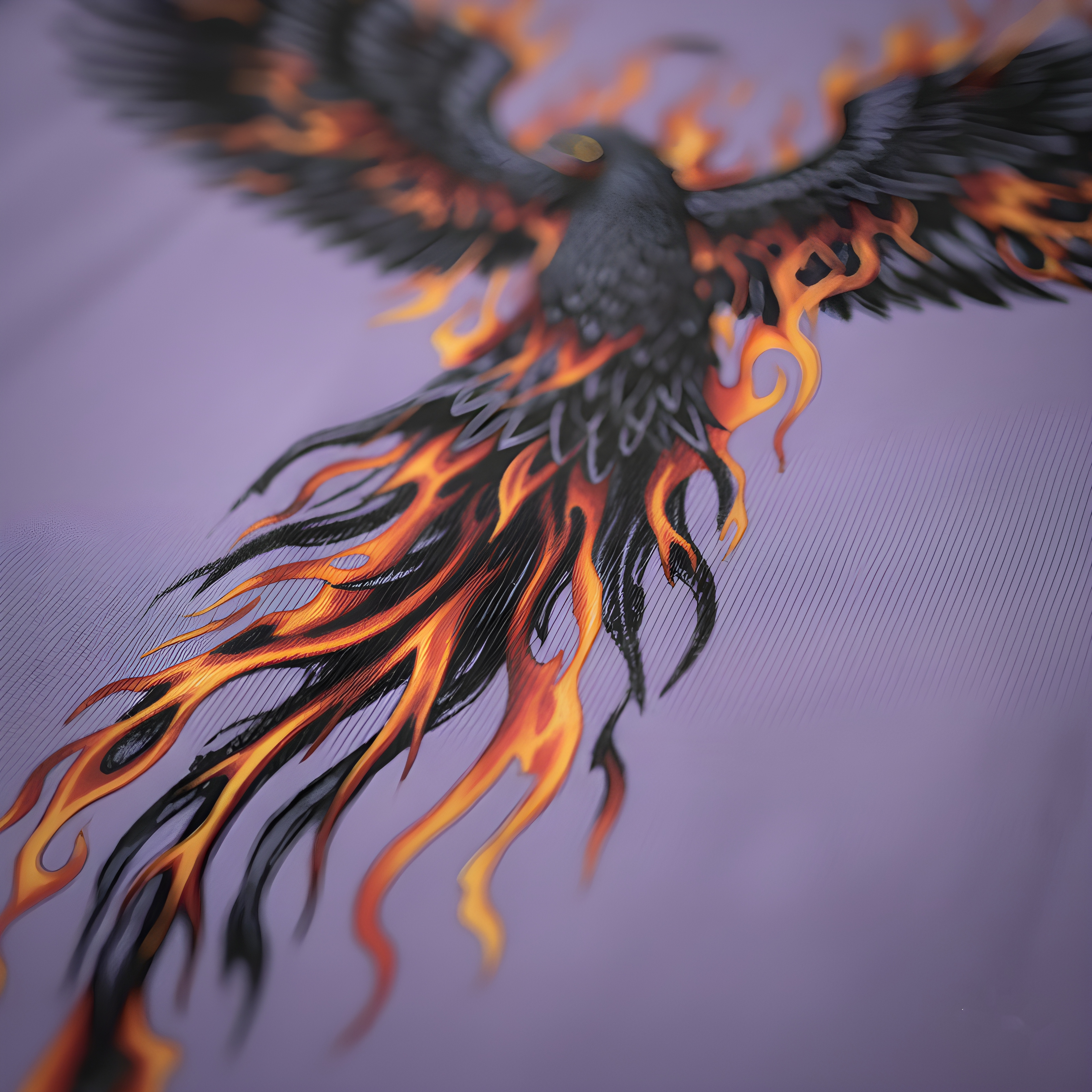 Cottonhedge Inferno Phoenix Oversized T-Shirt for Men