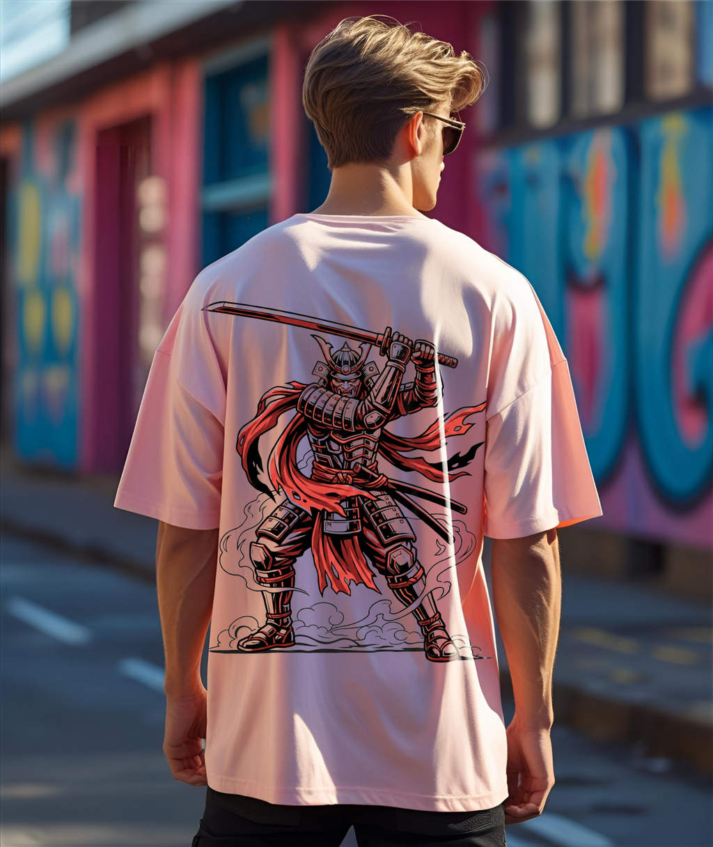 Cottonhedge Shadow Samurai Oversized T-Shirt for Men