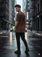 Cottonhedge Crimson Ronin Oversized T-Shirt for Men