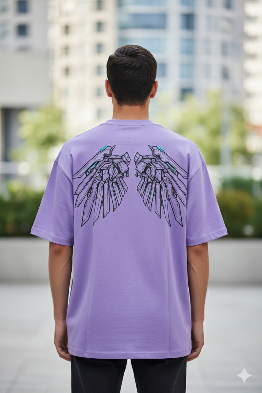 Cottonhedge Iron Wings Oversized T-Shirt for Men