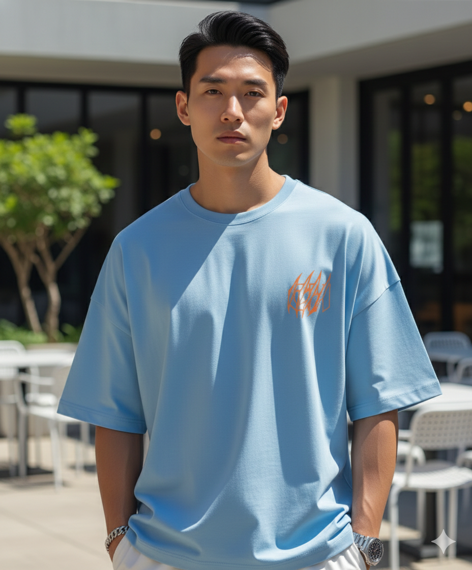 Cottonhedge Unleash the predator Oversized T-Shirt for Men