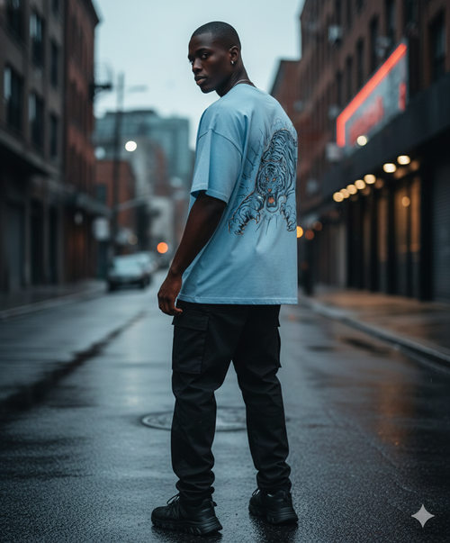 Cottonhedge Unleash the predator Oversized T-Shirt for Men