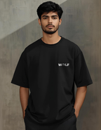 Cottonhedge Midnight Wolf Oversized T-Shirt for Men